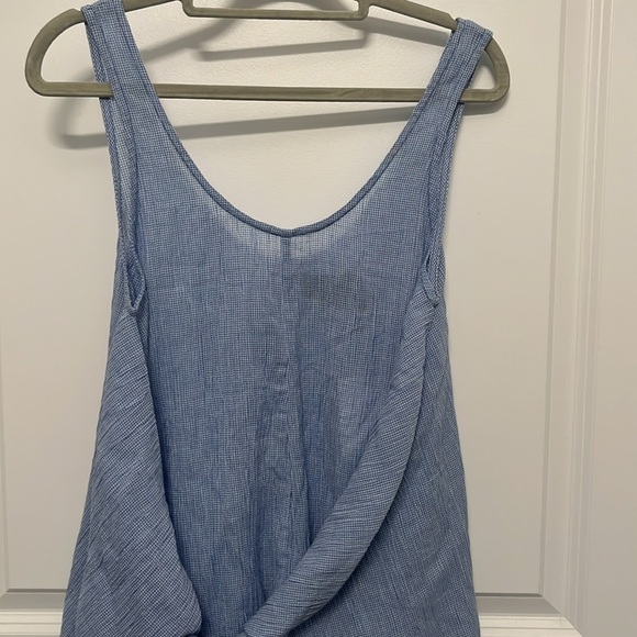 HATCH Blue Gingham Cotton Wrap Around Adjustable Jumpsuit Maternity Size 0 NWT - Picture 10 of 12